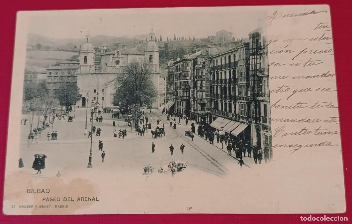 Postales: TARJETA POSTAL PASEO DEL ARENAL - BILBAO - HAUSER Y MENET