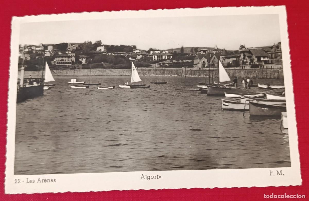 Postales: POSTAL FOTOGR&Aacute;FICA LAS ARENAS - ALGORTA 1950 - P.M