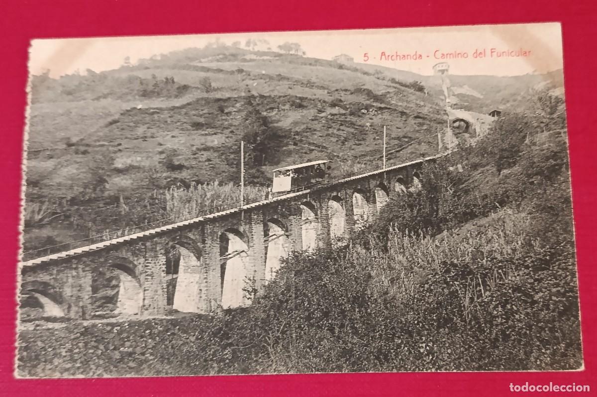 Postales: TARJETA POSTAL CAMINO DEL FUNICULAR - ARCHANDA 1920 - L.G BILBAO
