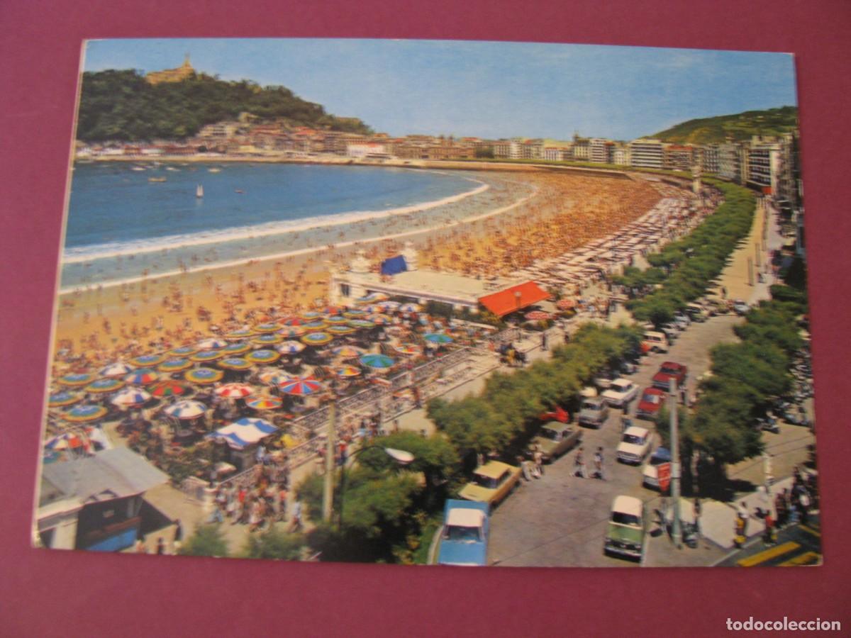 Postales: POSTAL DE SAN SEBASTIAN. PASEO Y PLAYA DE LA CONCHA. MANIPEL. 1968