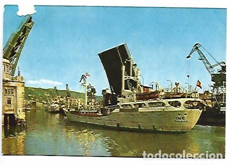 Postales: PUENTE DEL GENERALISIMO, ABIERTO - GENERALISIMO BRIDGE, OPEN.- BILBAO