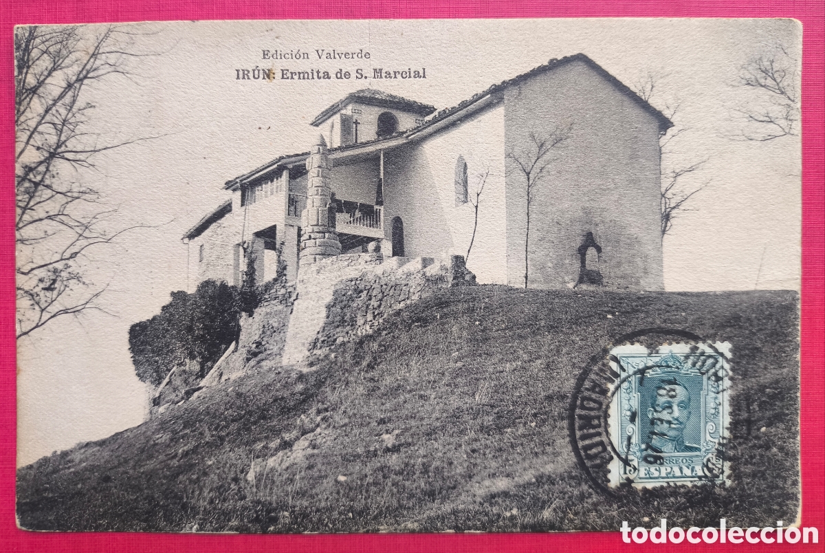 Postales: IR&Uacute;N ERMITA SAN MARCIAL POSTAL FOTOTIPIA ED. VALVERDE GUIP&Uacute;ZCOA C. 1925