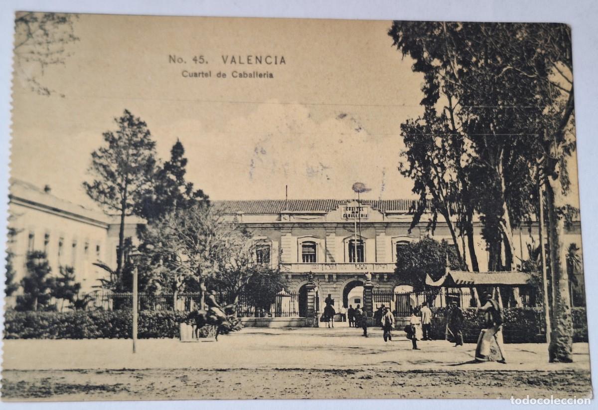 Postales: VALENCIA - POSTAL MUY ANTIGUA MANUSCRITA EN 1917 - CUARTEL DE CABALLERIA