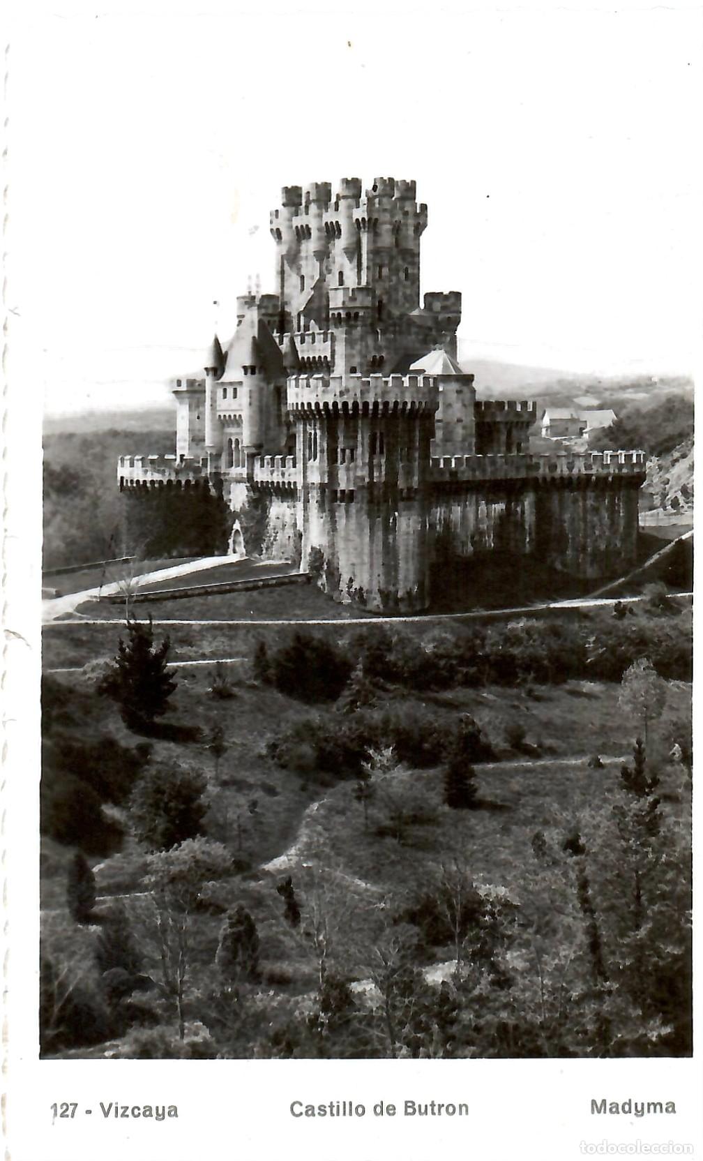 Postales: POSTAL, CASTILLO DE BUTRON, VIZCAYA, ED. MADYMA 127, ESCRITA