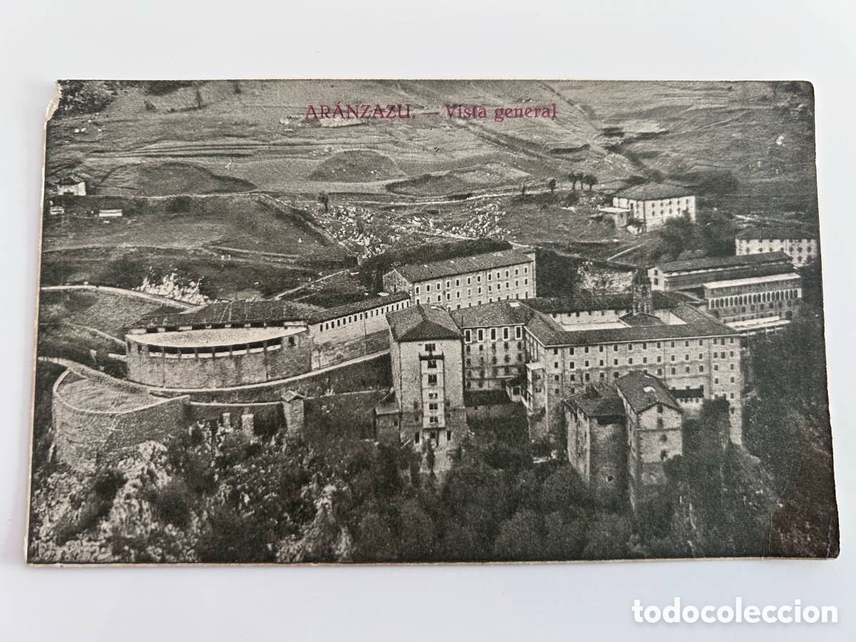 Postales: ANTIGUA TARJETA POSTAL FOTOGR&Aacute;FICA. AR&Aacute;NZAZU. VISTA GENERAL. PA&Iacute;S VASCO. ESCRITA