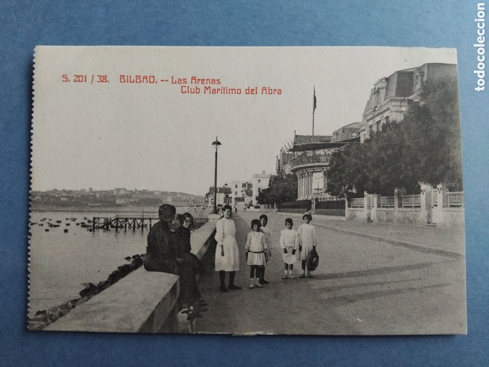 Postales: Postal Bilbao. Las Arenas. Club mar&iacute;timo del Abra