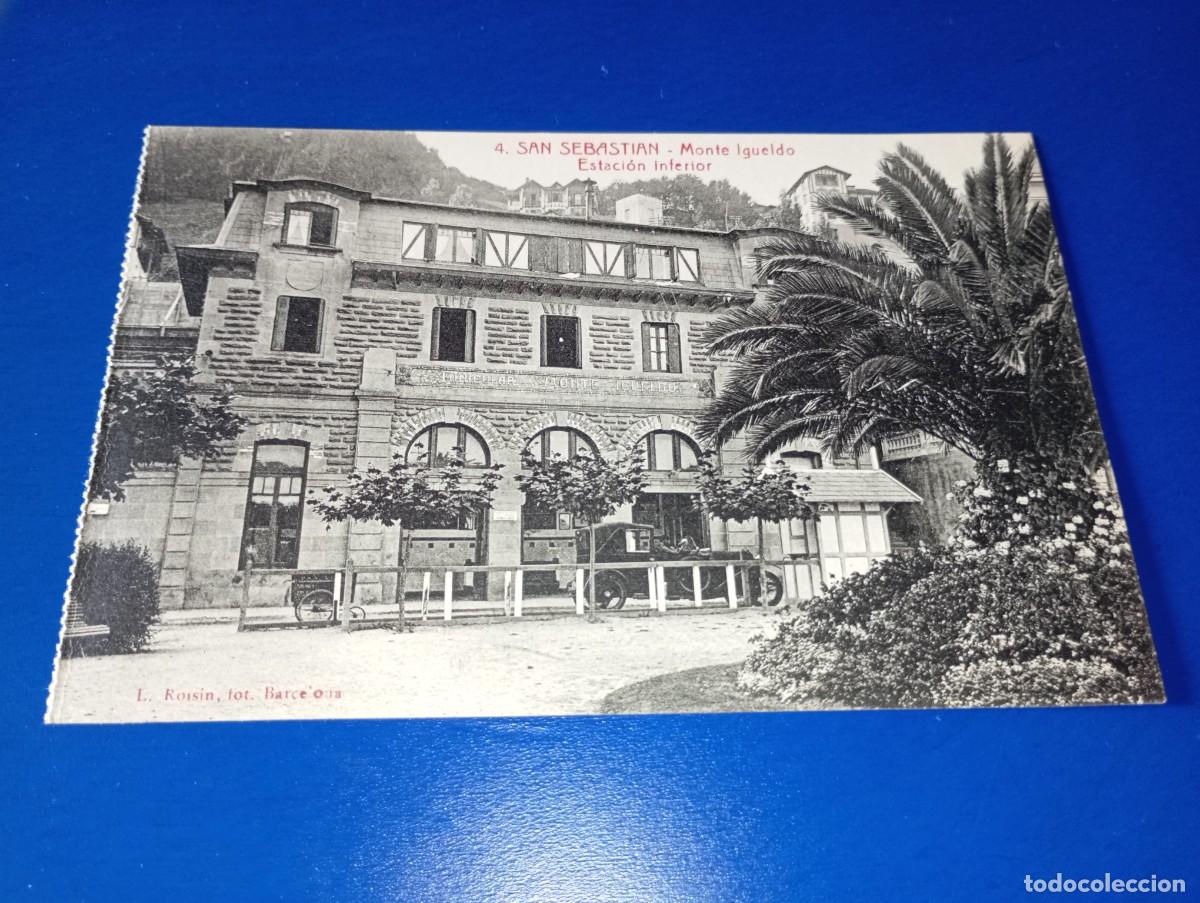 Postales: San Sebasti&aacute;n Monte Igueldo Estaci&oacute;n Inferior