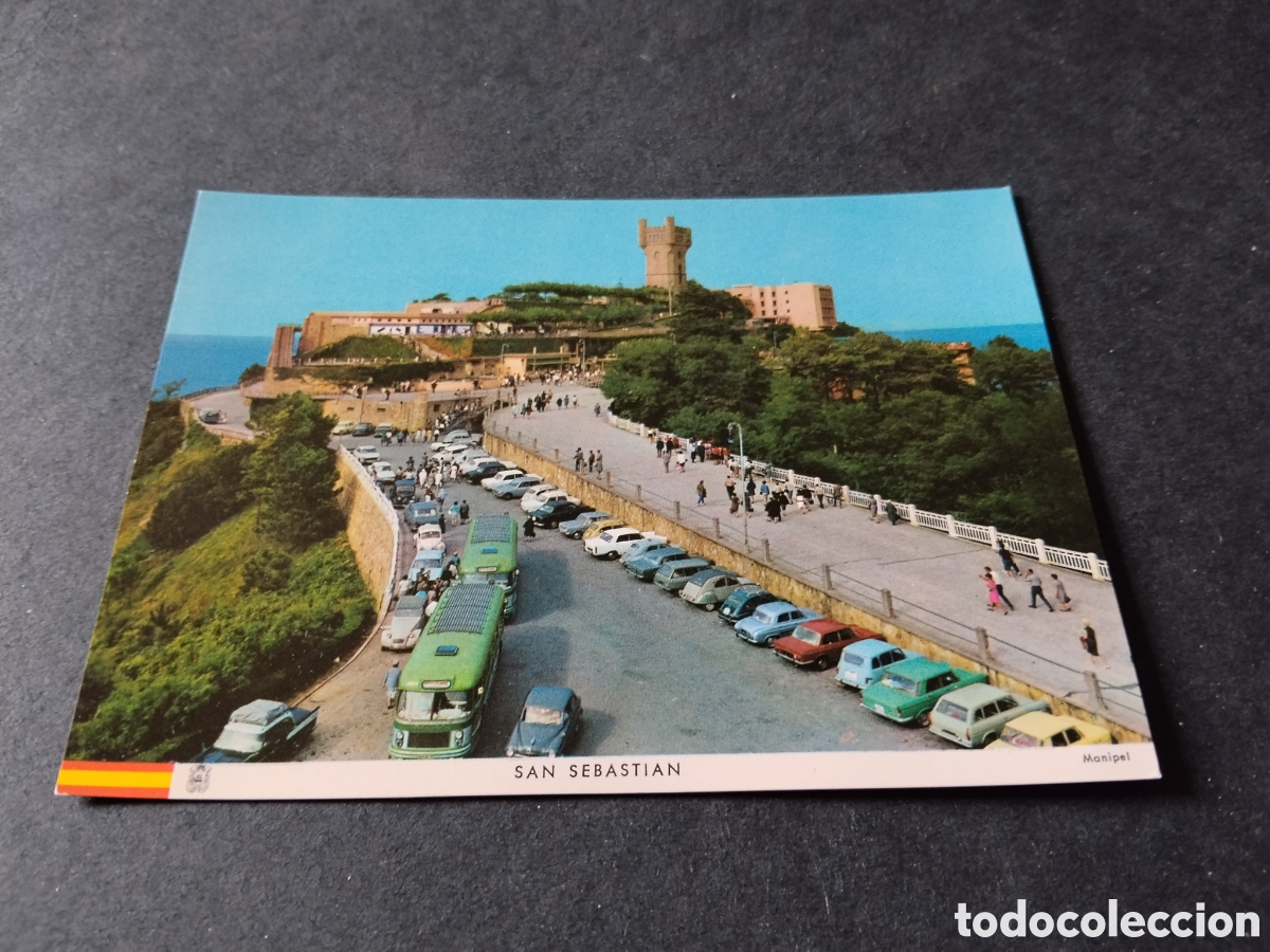Postales: Postal San Sebasti&aacute;n bandera de Espa&ntilde;a