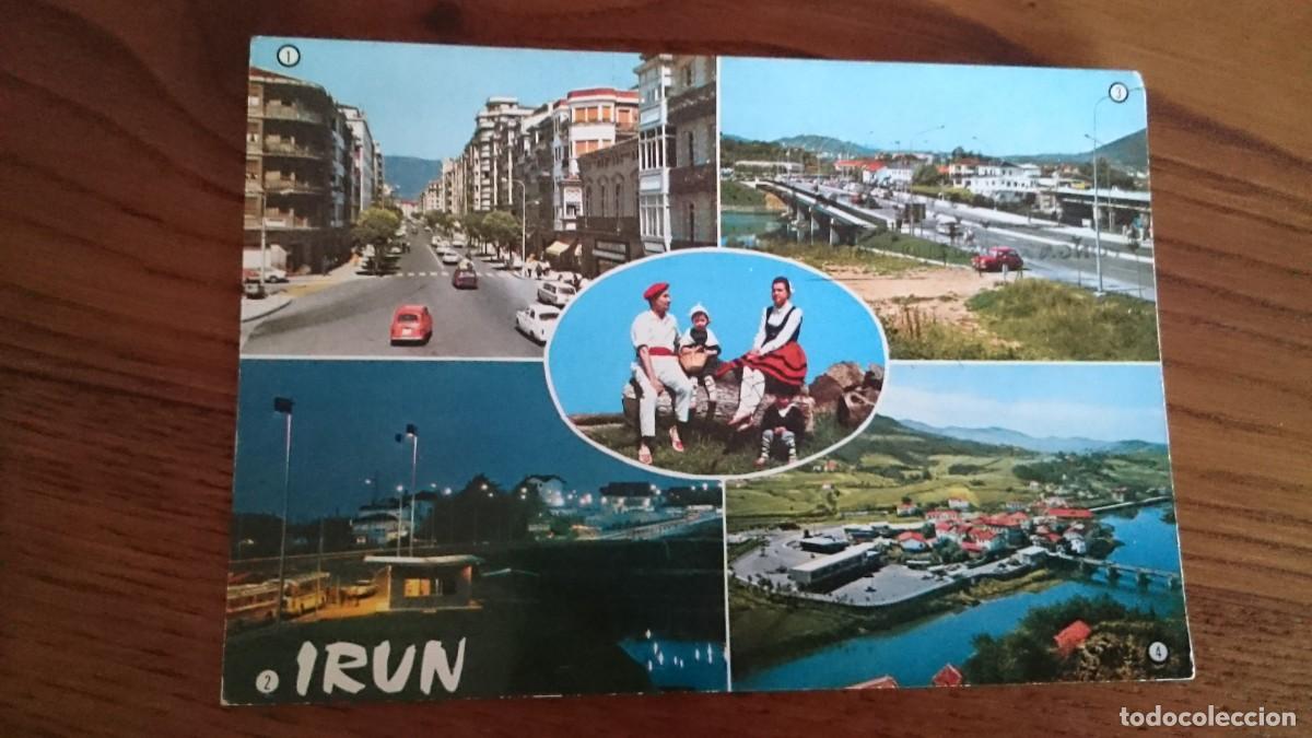 Postales: TARJETA POSTAL IRUN DIFERENTES VISTAS - CIRCULADA