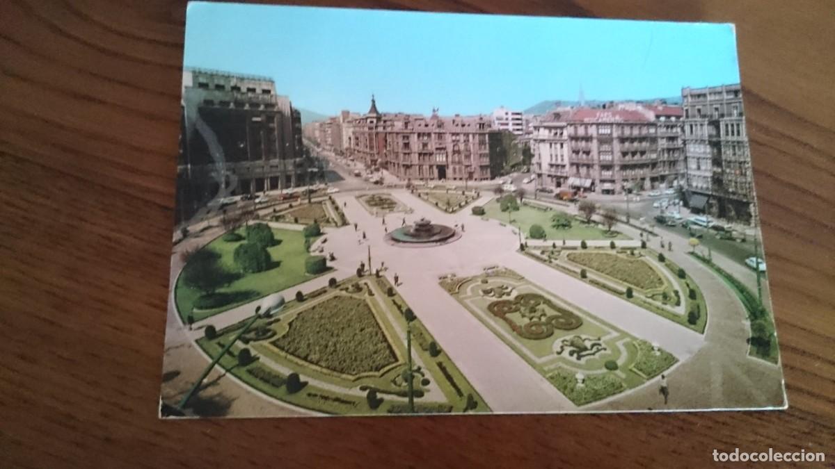 Postales: TARJETA POSTAL BILBAO PLAZA DE FEDERICO MOLLUZ - VIZCAYA - CON SELLO, ESCRITA A&Ntilde;O 70
