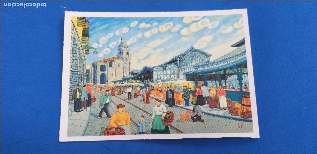 Postales: POSTAL DE BILBAO. BILBAO NAIF # 3. EL MERCADO DE LA RIBERA. ED. ARGITARATZAILEA. GRUPO TRES.