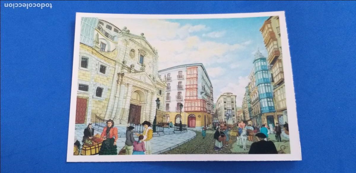 Postales: POSTAL DE BILBAO. BILBAO NAIF # 8. PORTAL DE ZAMUDIO. ED. ARGITARATZAILEA. GRUPO TRES.