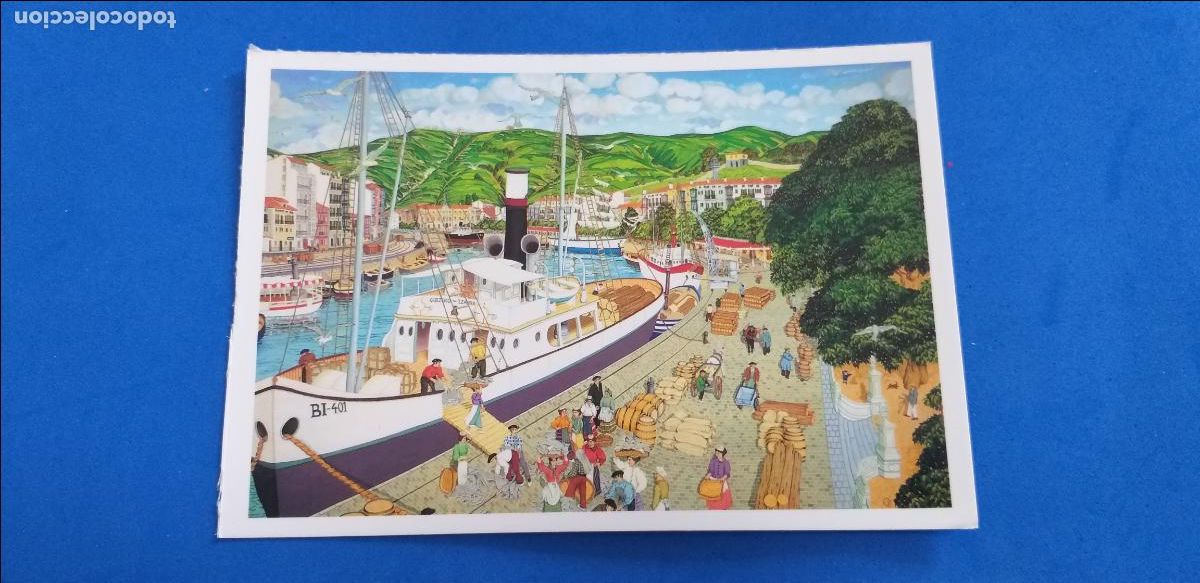 Postales: POSTAL DE BILBAO. BILBAO NAIF # 17. EL MUELLE DEL ARENAL. ED. ARGITARATZAILEA. GRUPO TRES.