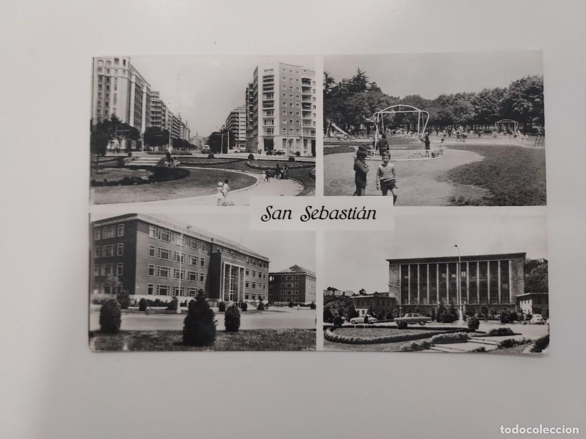 Postales: POSTAL SAN SEBASTIAN AMARA INSTITUTO PARQUE INFANTIL. A&Ntilde;OS 1950. CIRCULADA. GALARZA 12