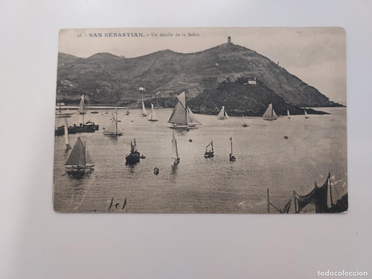 Postales: POSTAL SAN SEBASTIAN UN DETALLE DE LA BAHIA. SIN CIRCULAR. GALARZA GONZALEZ 46. Antigua veleros
