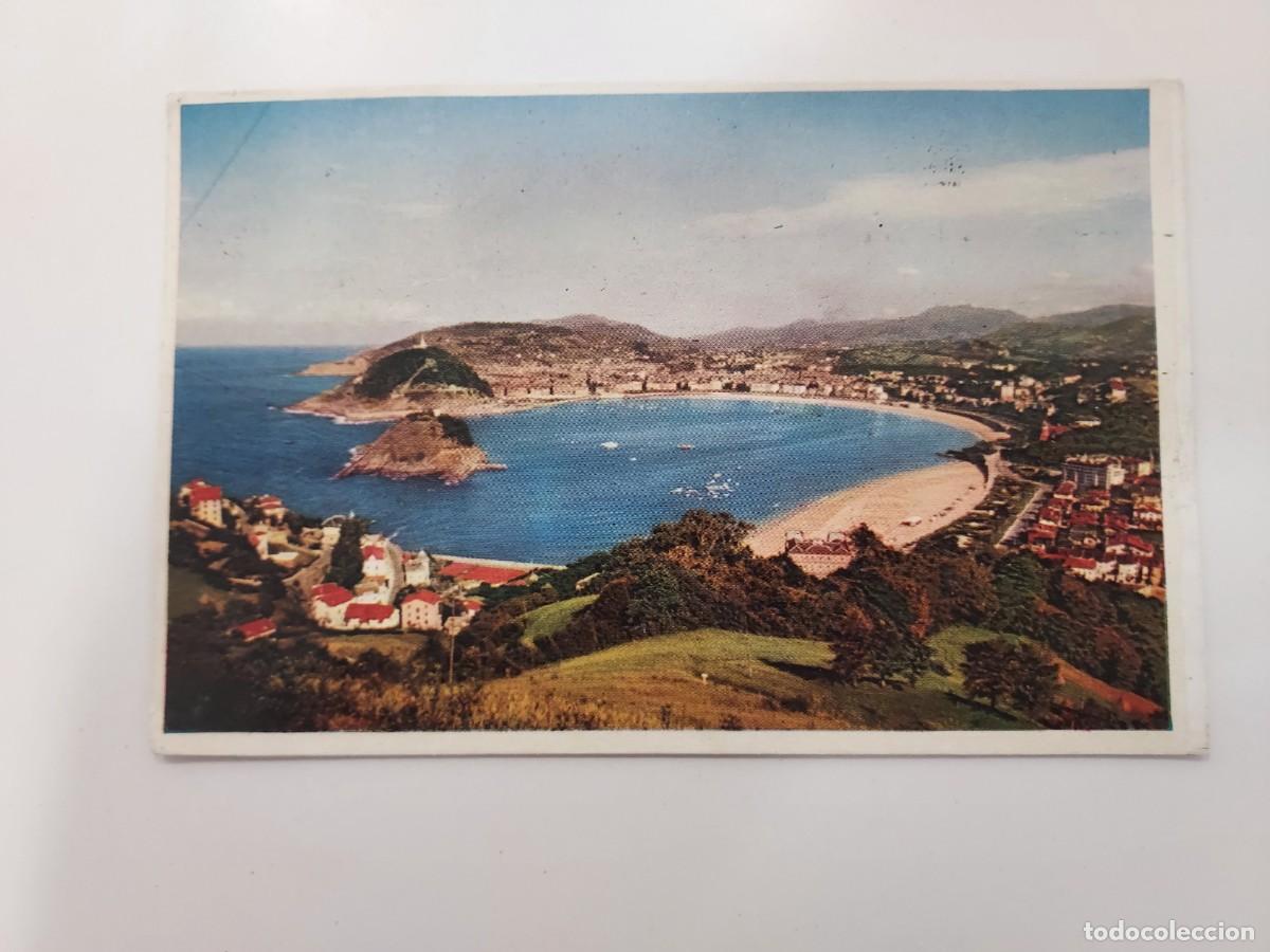 Postales: POSTAL SAN SEBASTIAN VISTA DESDE EL MONTE IGUELDO. A&Ntilde;OS 1950. CIRCULADA. ESPERON
