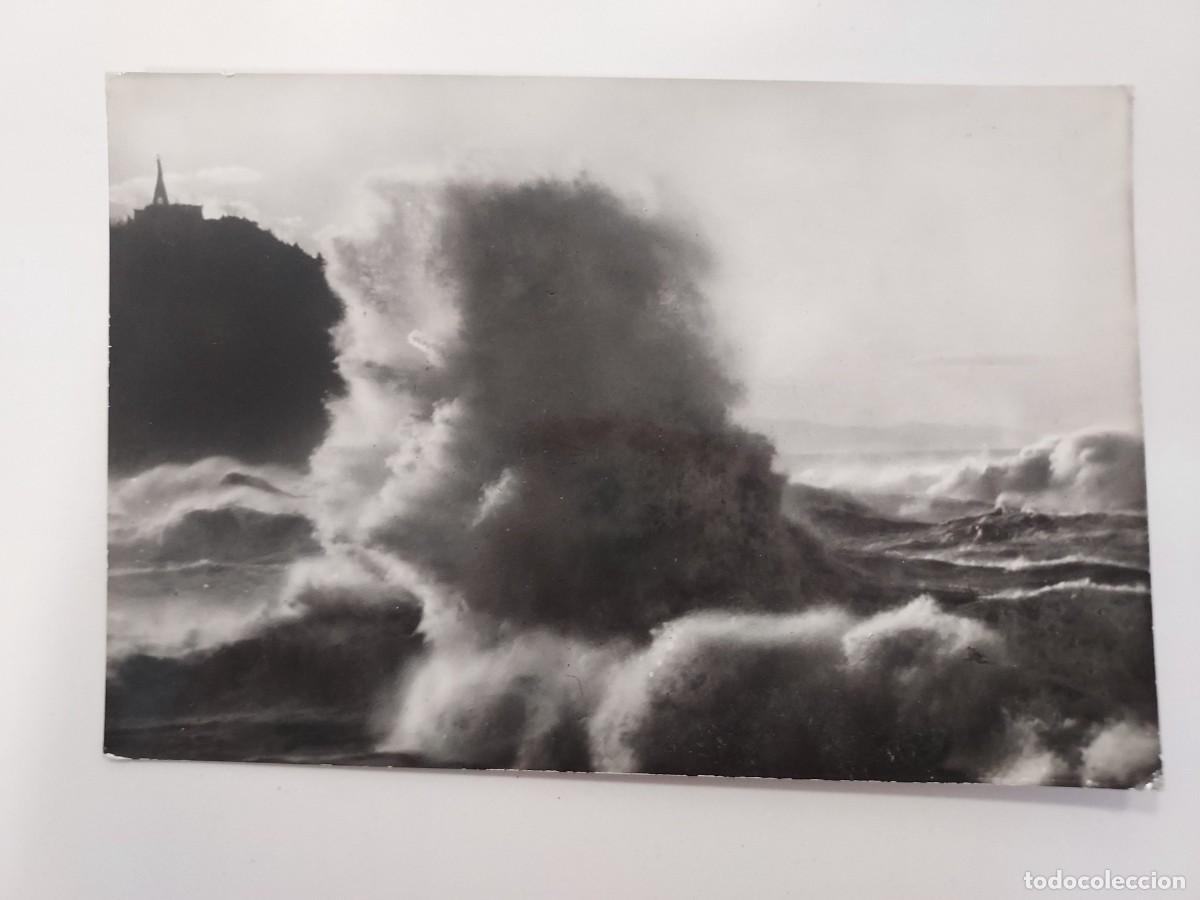 Postales: POSTAL SAN SEBASTIAN TEMPORAL. 1960. SIN CIRCULAR. MANIPEL 93. BLANCO Y NEGRO