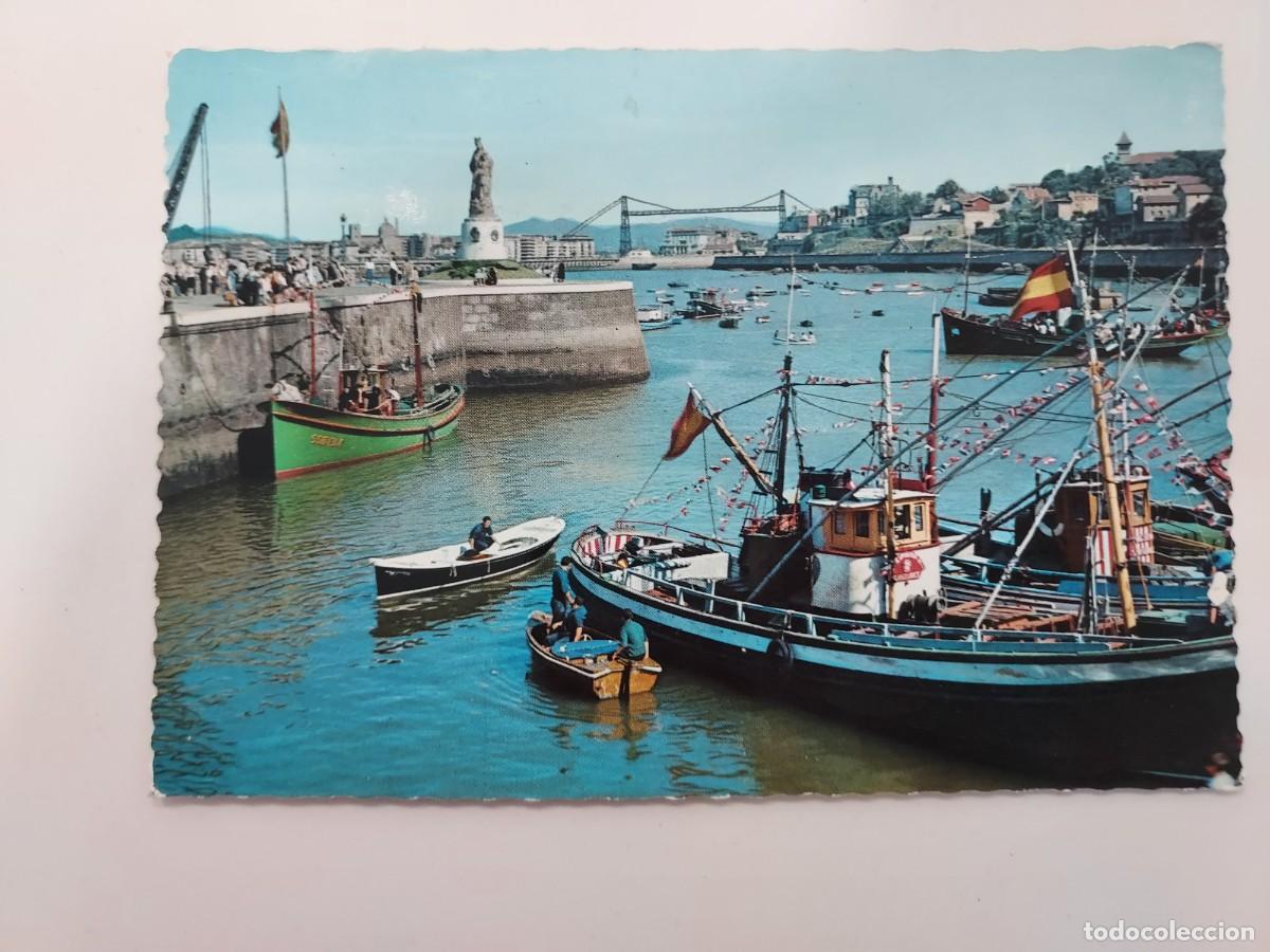 Postales: POSTAL SANTURCE PUERTO DE PESCADORES. 1960. CIRCULADA. GARRABELLA. VIZCAYA