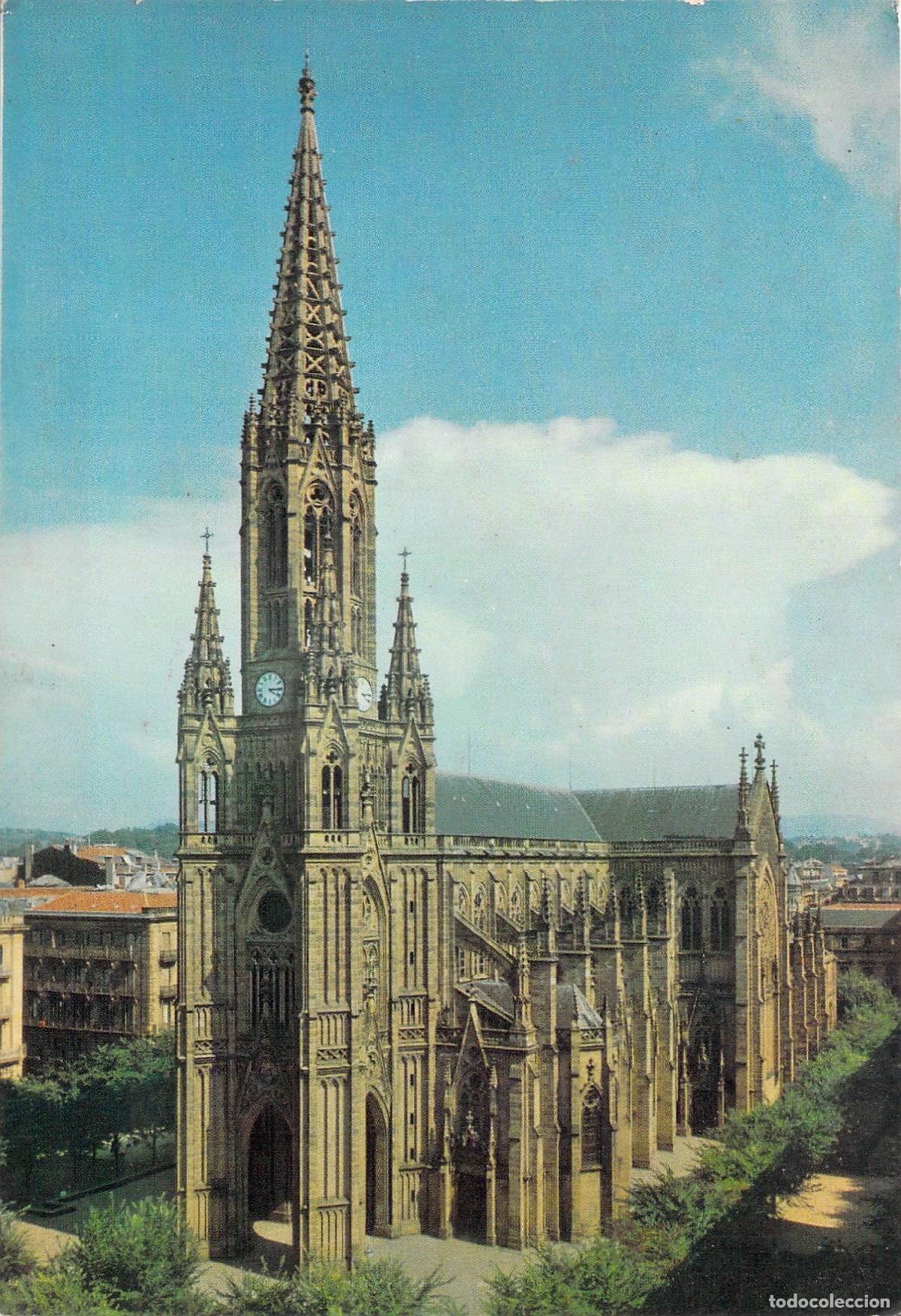 Postales: Postal de la Catedral del Buen Pastor en San Sebasti&aacute;n