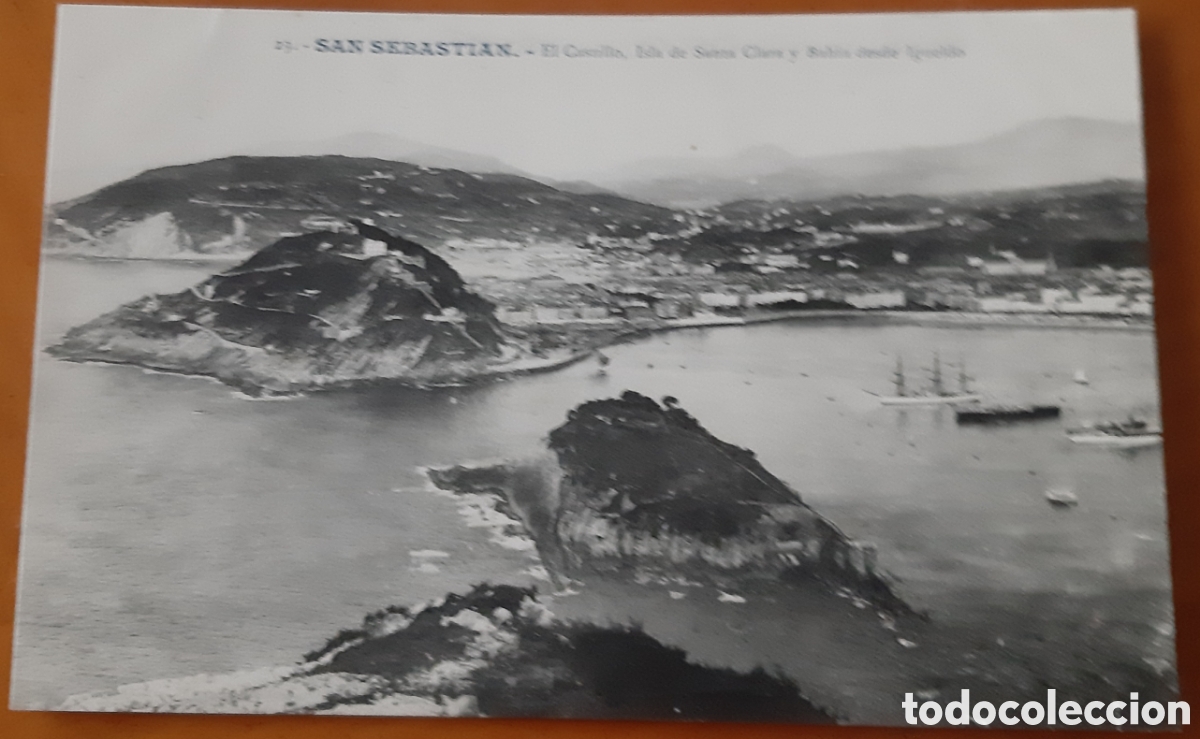 Postales: Postal San Sebasti&aacute;n. El Castillo, isla de Santa Clara y Bah&iacute;a. Sin escribir. R10209