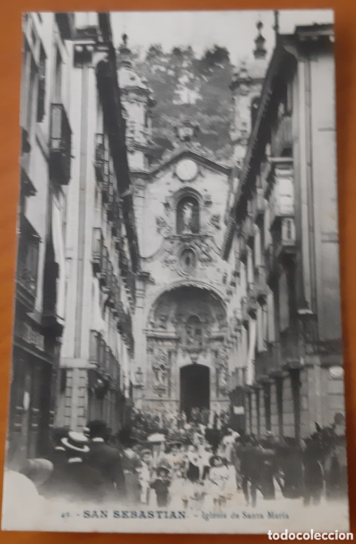 Postales: Postal San Sebasti&aacute;n. Iglesia de Santa Mar&iacute;a. Sin escribir. R10211