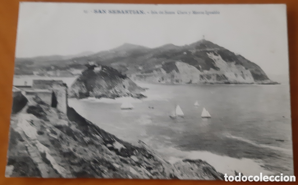 Postales: Postal San Sebasti&aacute;n. Isla de Santa Clara y Monte Igueldo. Sin escribir. R10214