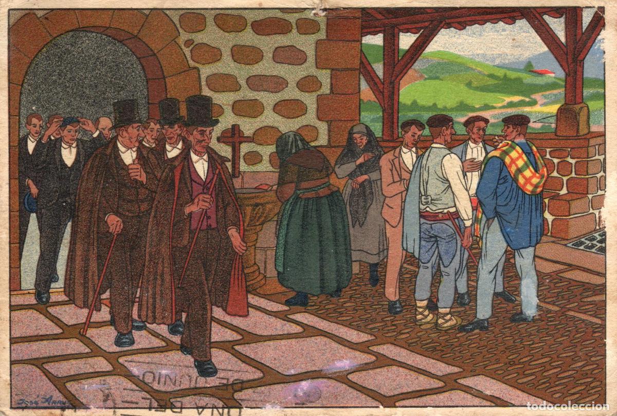 Postkarten: BONITA POSTAL - POSTALES VASCAS N&Uacute;M. 2 - DIBUJO DE JOSE ARRUE - EDIC.DE ARTE LABORDE Y LABAYEN