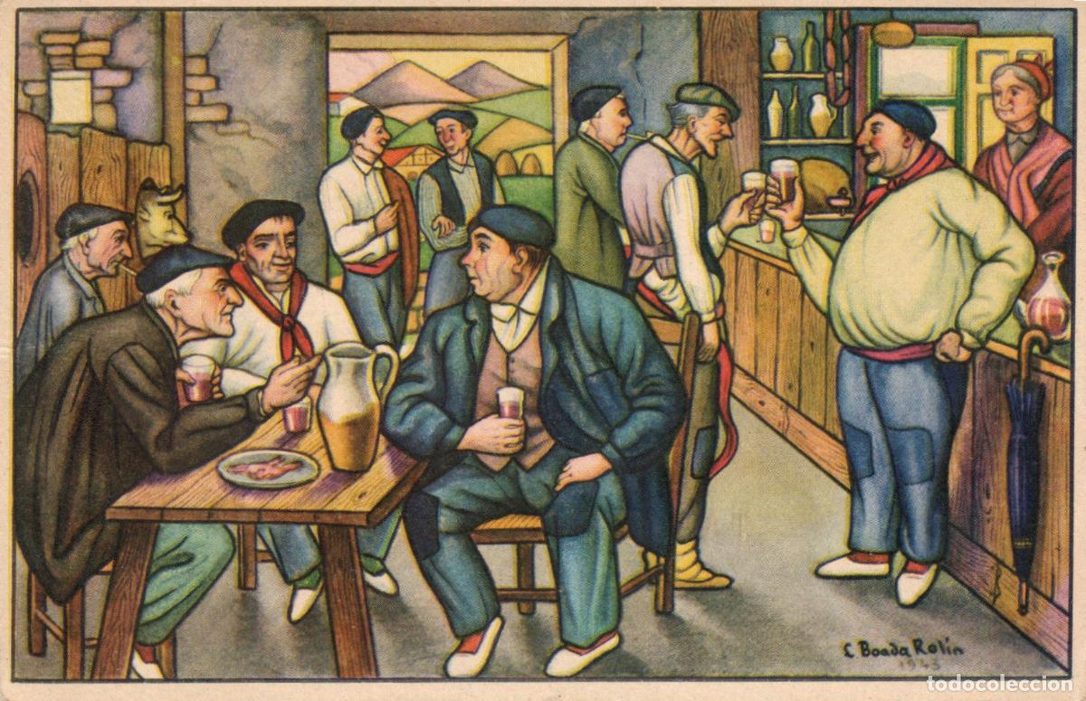 Postkarten: BONITA POSTAL - ESTAMPAS VASCAS N&Uacute;M. 1 - EL AMAIKETAKO - GRAFICAS LABORDE Y LABAYEN