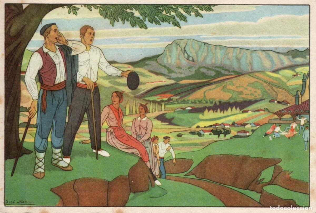 Postkarten: POSTALES VASCAS - DIBUJO DE JOSE ARRUE - EDICIONES DE ARTE - LABORDE Y LABAYEN