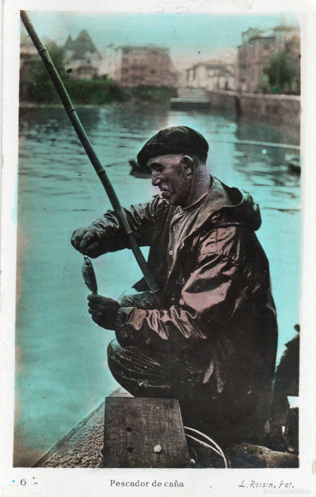Cartoline: BONITA POSTAL - PESCADOR DE CA&Ntilde;A - L. ROISIN
