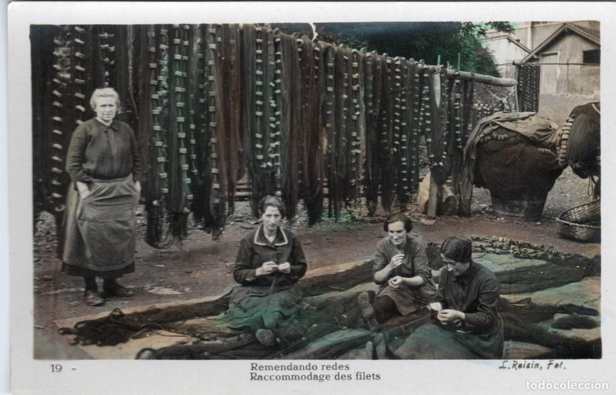 Cartoline: BONITA POSTAL - REMENDANDO REDES - L. ROISIN