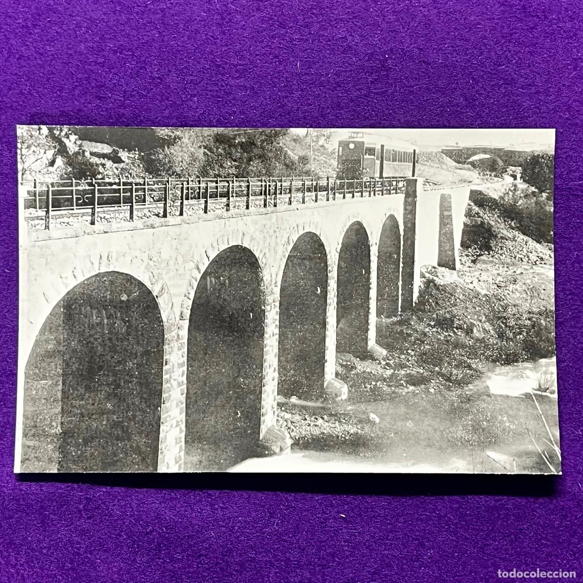 Cartes Postales: FOTO ORIGINAL DEL FERROCARRIL VASCO NAVARRO. VIADUCTO DE SANTA CRISTINA SOBRE EL EGA. ALAVA.