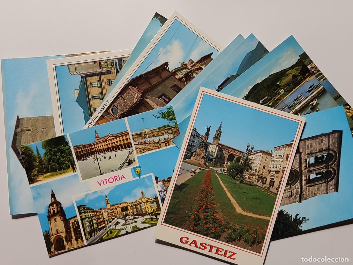 Postales: Lote 12 postales PA&Iacute;S VASCO, VITORIA GASTEIZ LEQUEITIO BILBAO SANT. EST&Iacute;BALIZ &Aacute;LAVA Castillo, etc