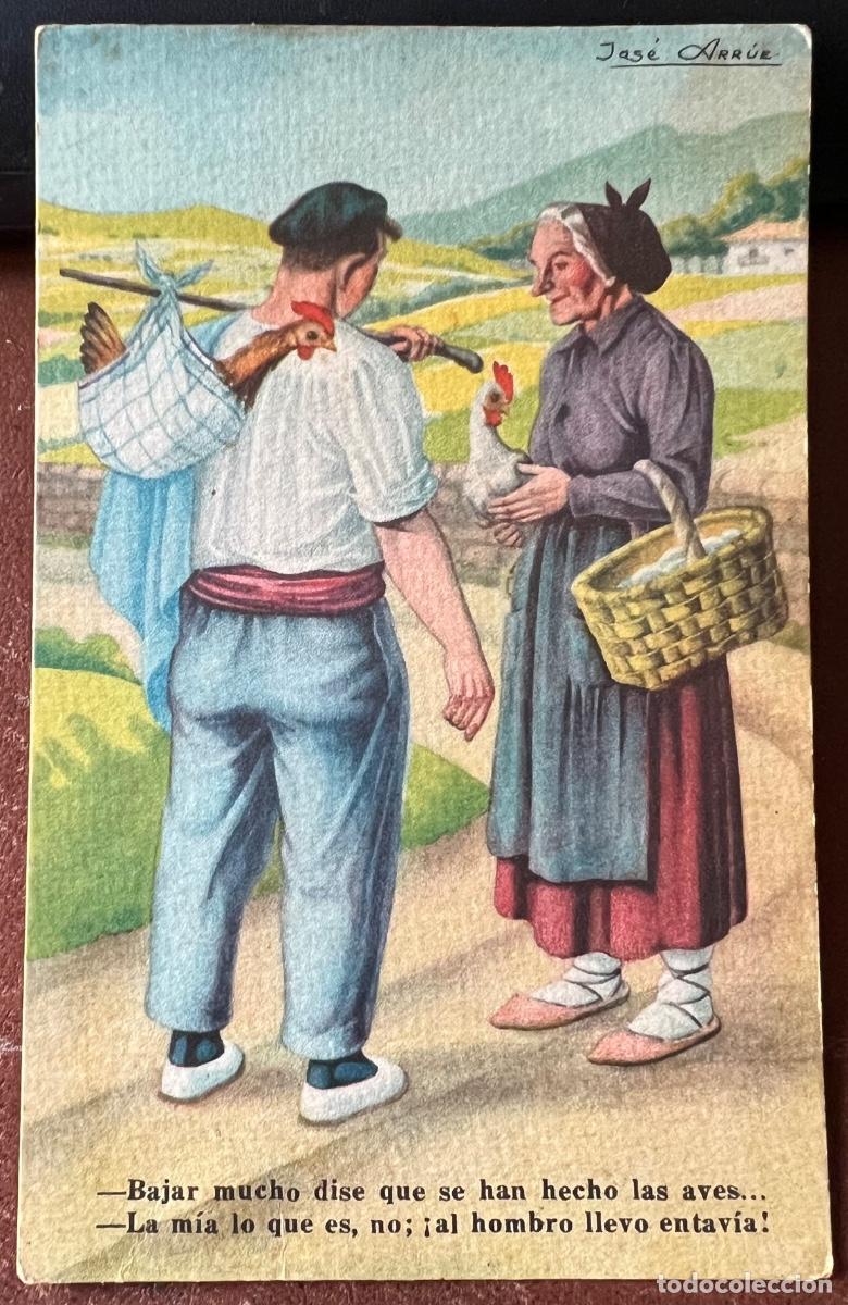 Postales: Postal Tipos Vascos - Jos&eacute; Arrue - Editorial Fher