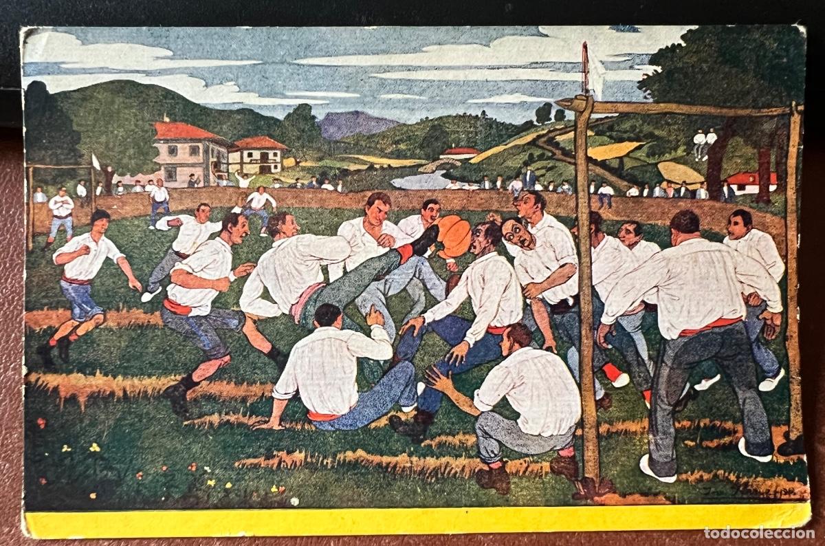 Postales: F&uacute;tbol Pa&iacute;s Vasco - Antigua postal de Jos&eacute; Arrue - Lux (Gran Via, 34 - Bilbao)