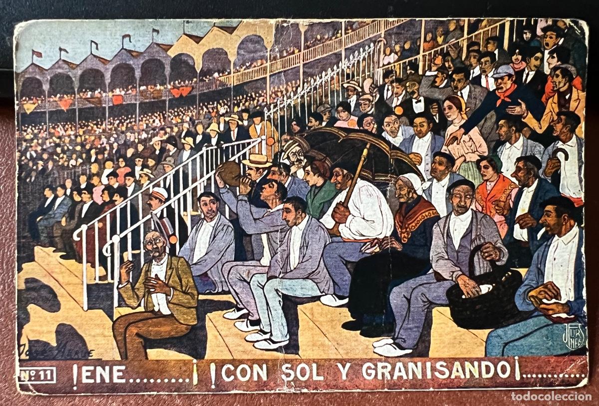 Postales: Postal de Jos&eacute; Arrue - N&deg; 11 - Plaza de Toros (Escena Vasca) - Lux (Gran Via, 34 - Bilbao)