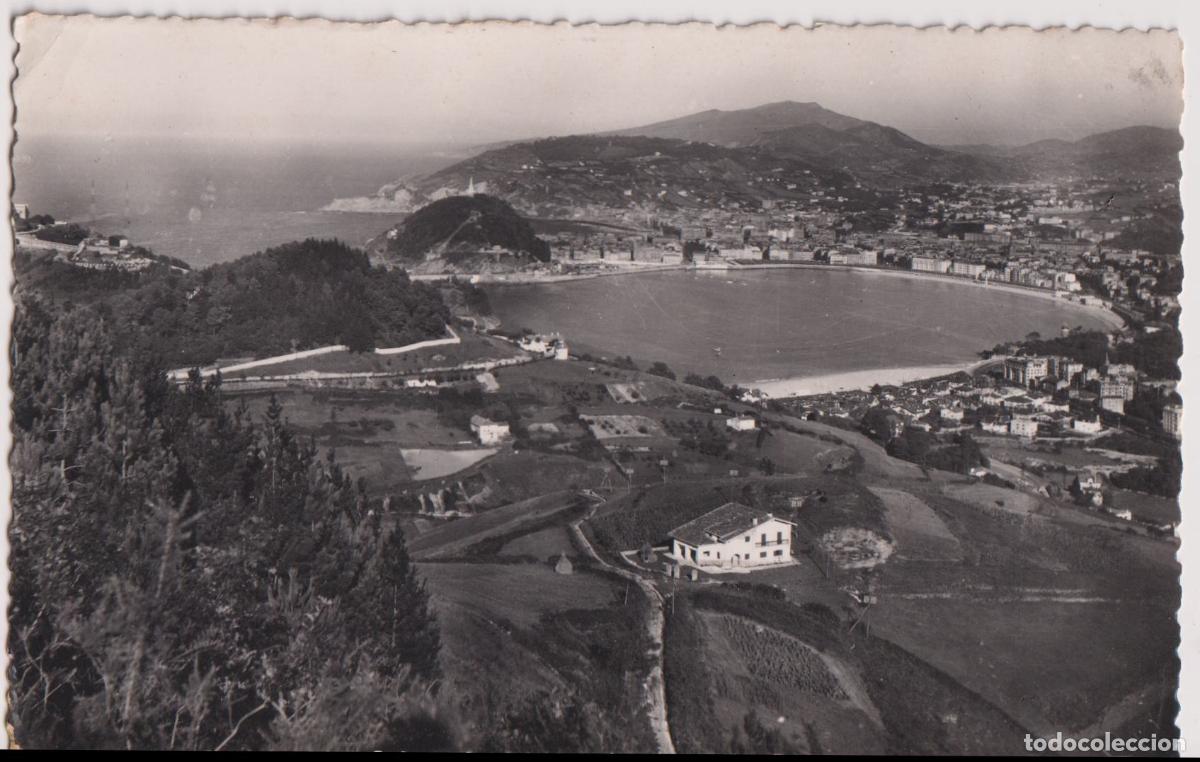 Postales: SAN SEBASTIAN, VISTA GENERAL DESDE GUDAMENDI - H.A.E. N&ordm;44 - CIRCULADA 1959