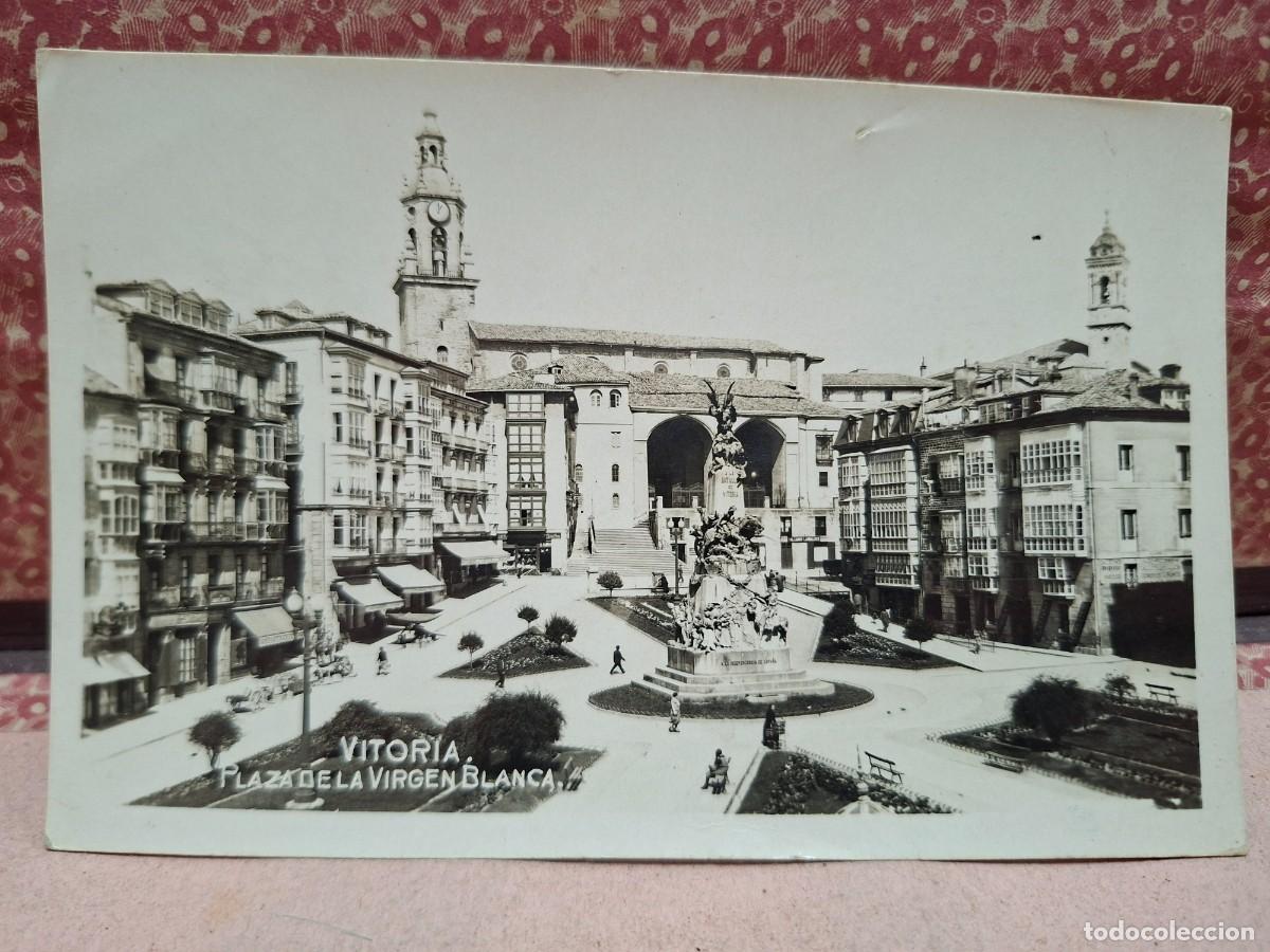 Cartoline: ANTIGUA POSTAL PLAZA DE LA VIRGEN BLANCA VITORIA