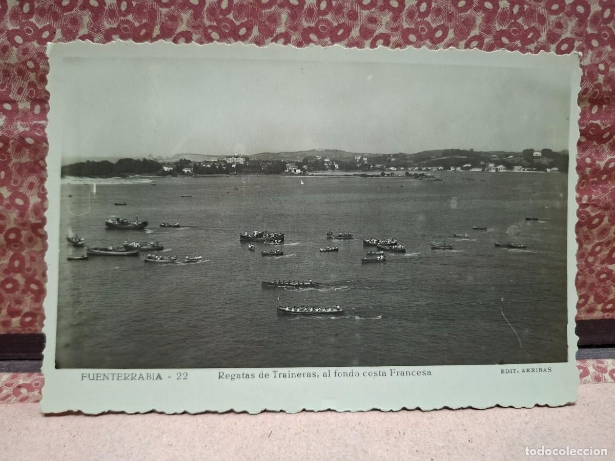 Postales: ANTIGUA POSTAL FUENTERRABIA PAIS VASCO REGATAS TRAINERAS ARRIBAS 22
