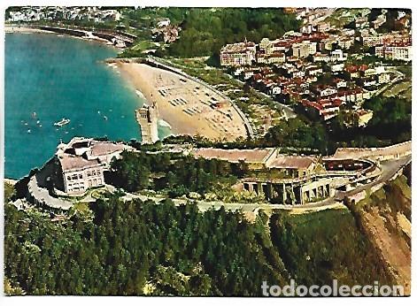 Postales: PLAYA DE ONDARRETA Y MONTE IGUELDO DESDE AVION.- SAN SEBASTIAN