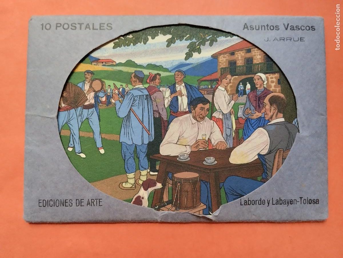 Postais: J. ARRUE FOLKLORE ETNOGRAFIA ASUNTOS VASCOS BLOC 10 POSTALES