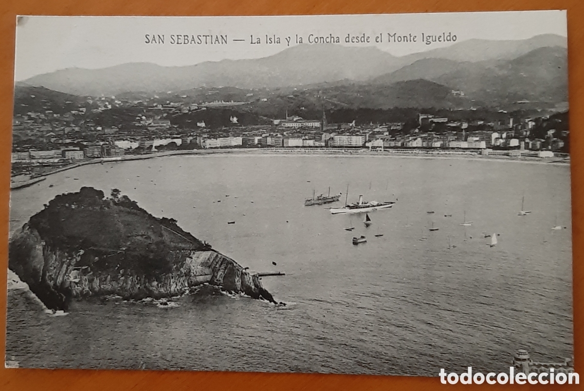 Cartes Postales: Postal San Sebasti&aacute;n. Isla y Concha desde Monte Igueldo. Sin escribir. R10309