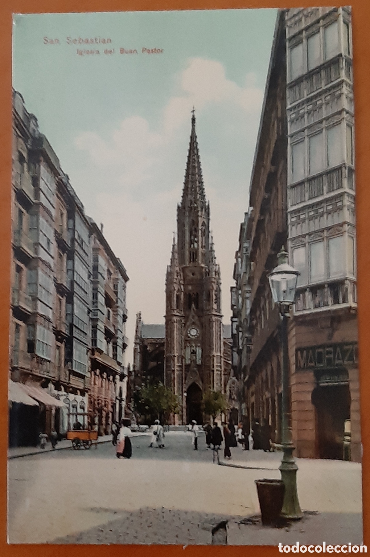 Cartes Postales: Postal San Sebasti&aacute;n coloreada. Iglesia del Buen Pastor. Sin escribir. R10320