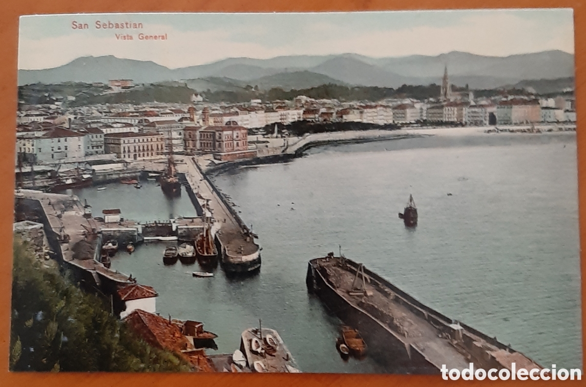 Cartes Postales: Postal San Sebasti&aacute;n coloreada. Vista general. Sin escribir. R10322