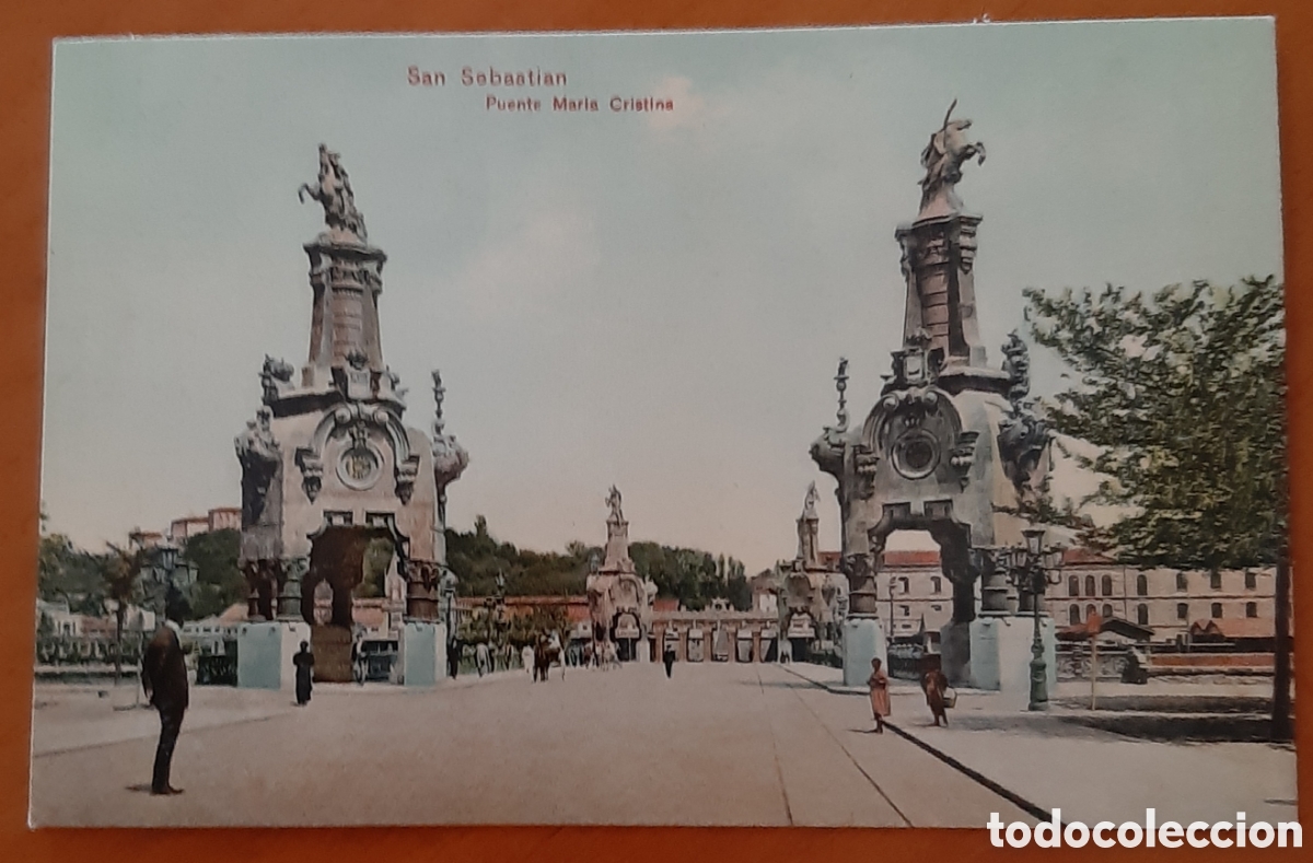 Cartes Postales: Postal San Sebasti&aacute;n coloreada. Puente Mar&iacute;a Cristina. Sin escribir. R10323