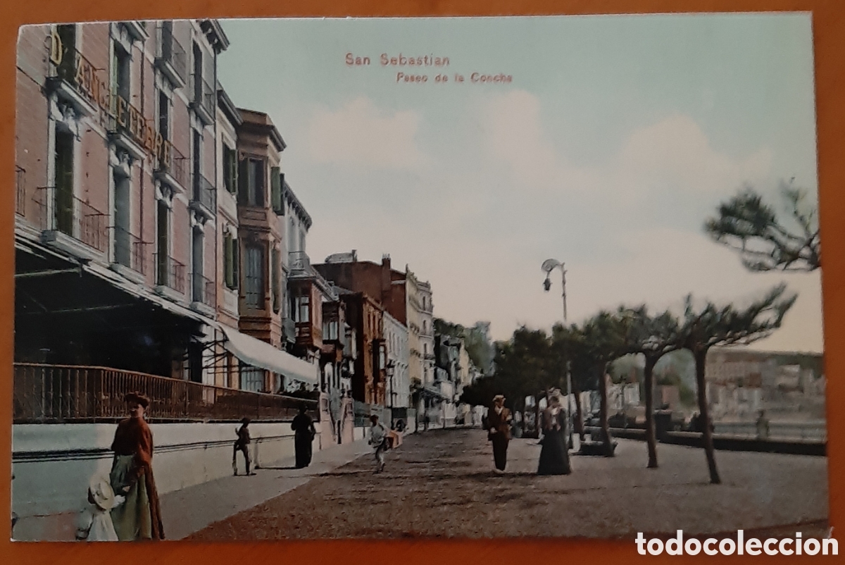 Cartes Postales: Postal San Sebasti&aacute;n coloreada. Paseo de la Concha. Sin escribir. R10324