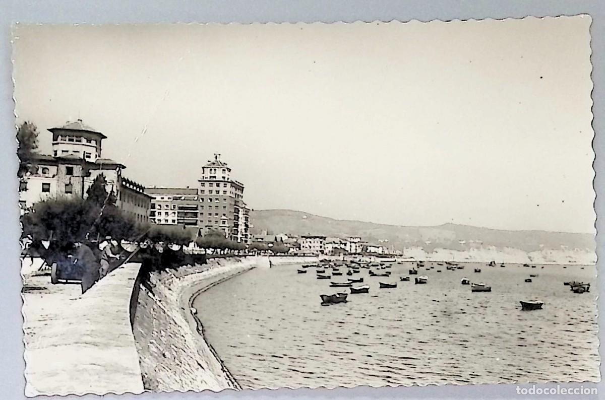 Postkarten: FUENTERRAB&Iacute;A (GUIP&Uacute;ZCOA). VISTA PARCIAL.Tarjeta postal fotogr&aacute;fica en blanco y negro, con bordes den