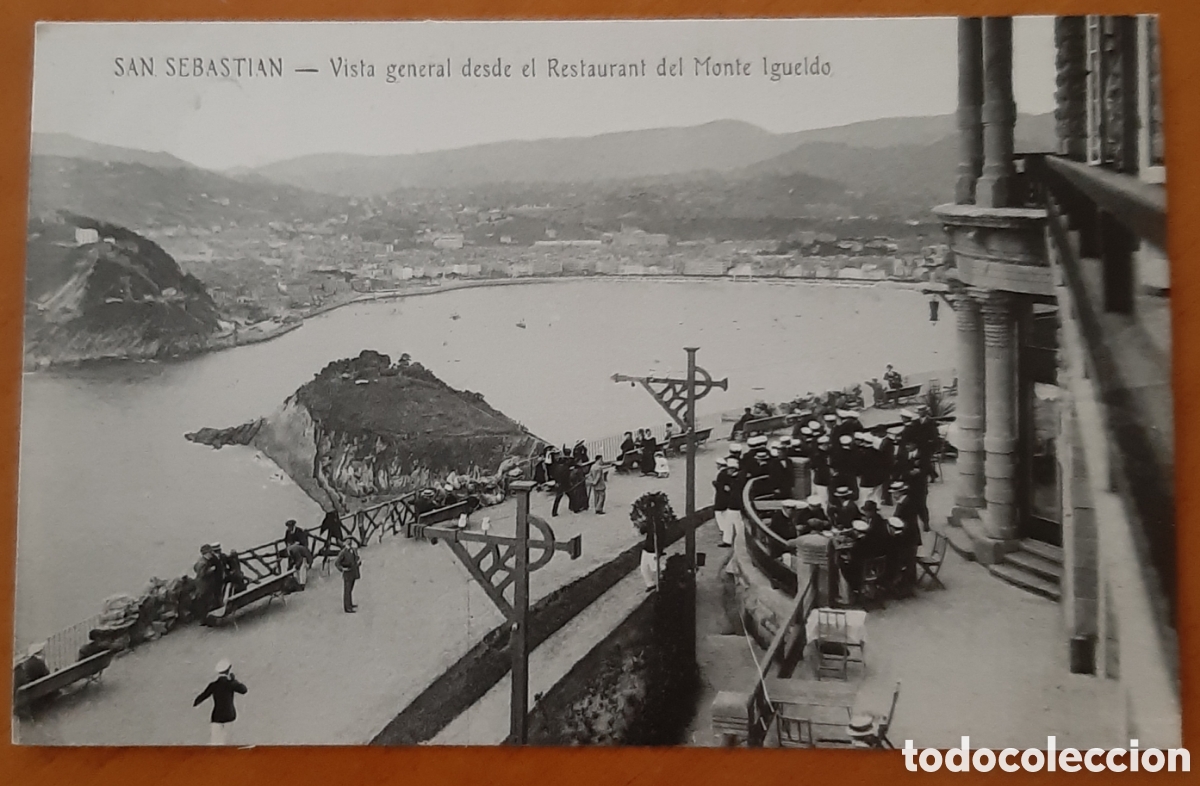 Postkarten: Postal San Sebasti&aacute;n Guip&uacute;zcoa. Vista desde Restaurant Monte Igueldo. Sin escribir. R10330