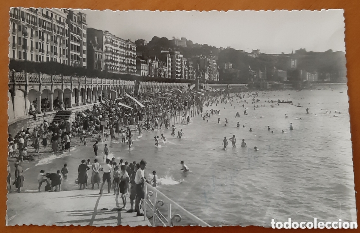 Postkarten: Postal San Sebasti&aacute;n Guip&uacute;zcoa. Playa. Escrita sin circular. R10357