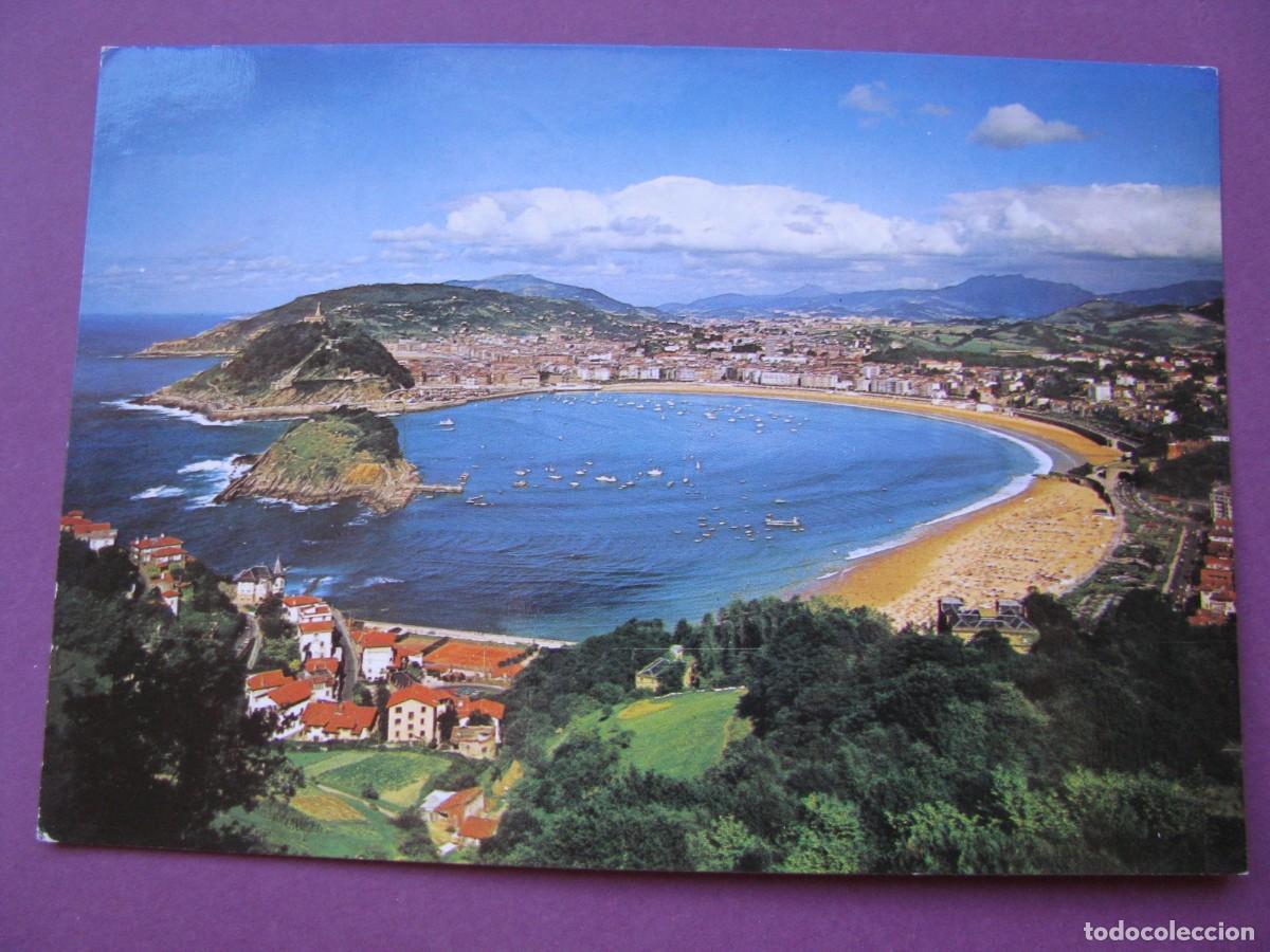 Cartoline: POSTAL DE SAN SEBASTIAN. VISTA GENERAL DESDE EL MONTE IGUELDO. MANIPEL. CIRCULADA 1991
